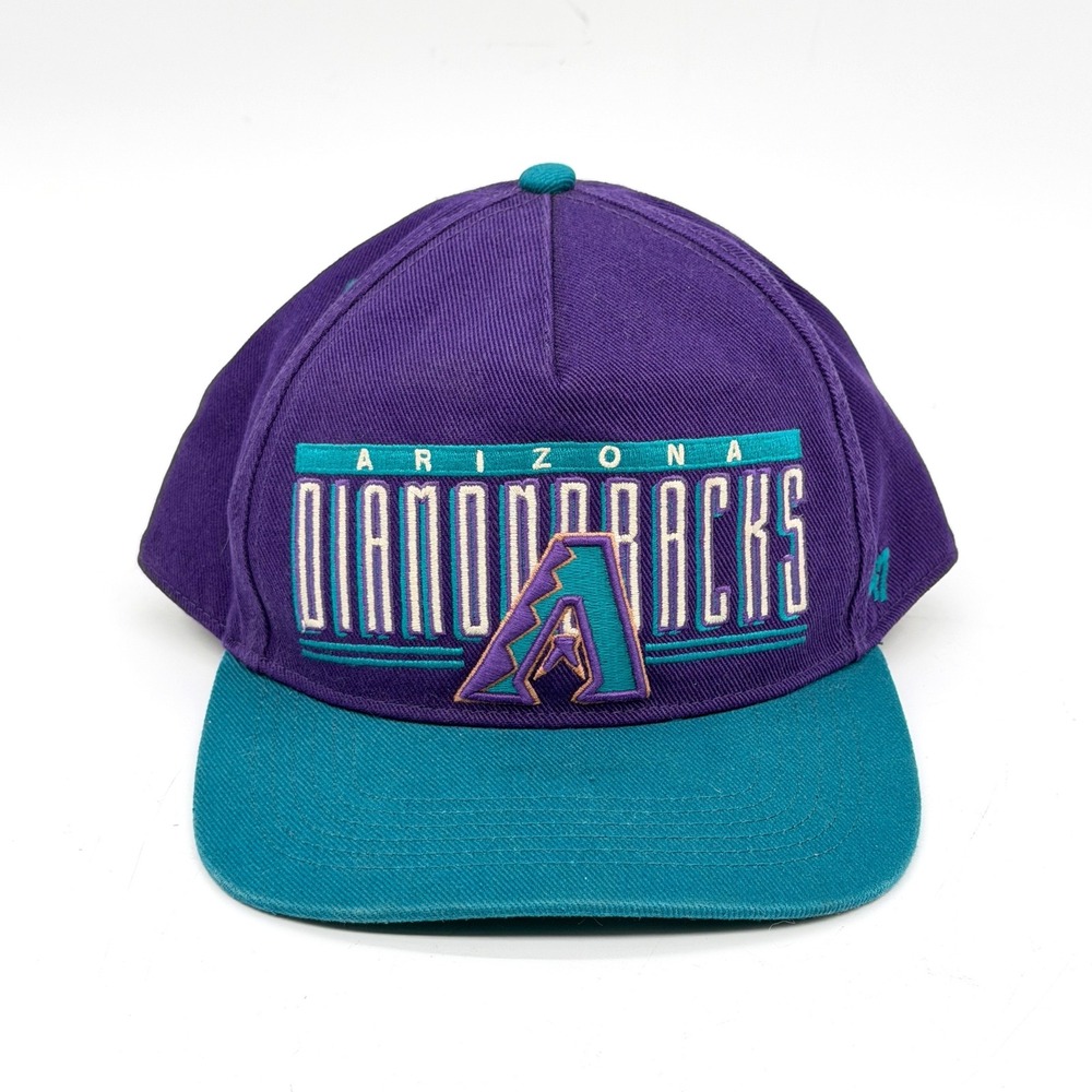 Arizona Diamondbacks 47 Brand Snapback Hat Cooperstown Collection Purple Teal